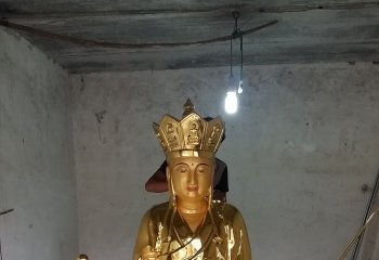 地藏王雕塑-寺廟不銹鋼噴金鎏金佛像地藏王雕塑