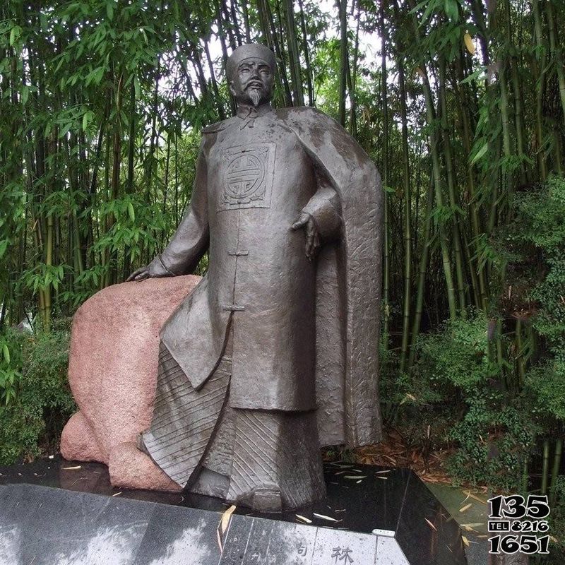 林則徐雕塑-公園園林歷史人物晚清著名民族英雄林則徐銅雕塑高清圖片