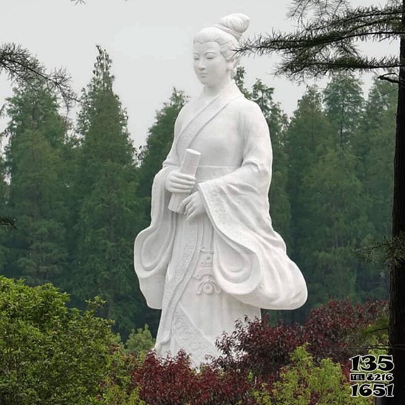 女性雕塑-息夫人漢白玉石雕中國(guó)古代女性雕塑