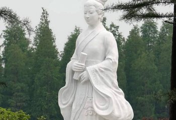 女性雕塑-息夫人漢白玉石雕中國古代女性雕塑