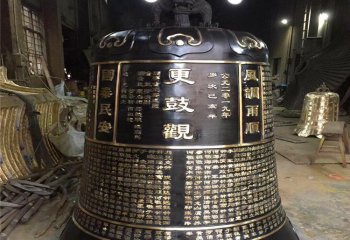 銅鐘雕塑-篆刻經(jīng)文佛家寺院銅鐘