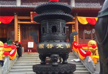 香爐雕塑-大型文物景觀青銅器古代寺廟香爐雕塑