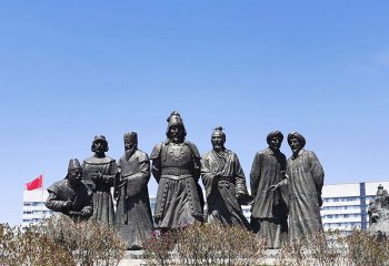 成吉思汗雕塑-景區公園景觀銅雕成吉思汗雕塑