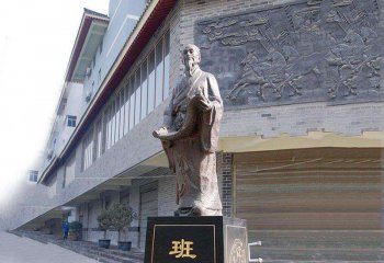 班固銅雕像-城市廣場東漢時期史學家班固鑄銅雕塑