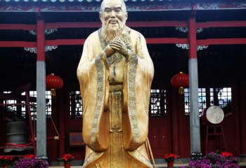 孔子雕塑-旅游景區擺放先師孔子古代人物銅雕