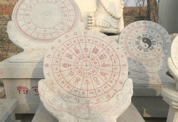 日晷雕塑-公園石雕創意古代計時器日晷雕塑