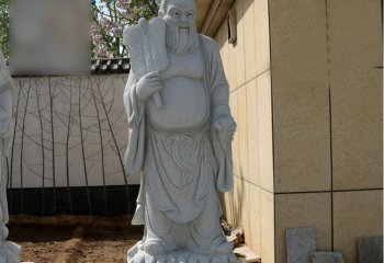 漢鐘離雕塑-戶外園林寺廟大理石石雕漢鐘離雕塑