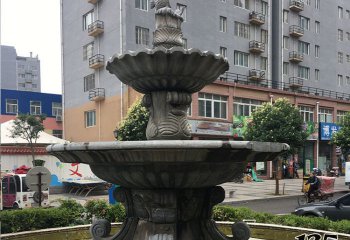 噴泉雕塑-小區步行街邊景觀仿古噴泉石雕