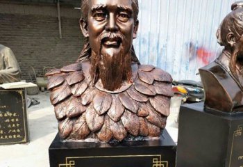 伏羲雕塑-學(xué)院擺放玻璃鋼仿銅伏羲頭像