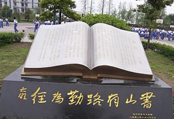 書(shū)雕塑-公園不銹鋼浮雕戶外園林景觀書(shū)雕塑