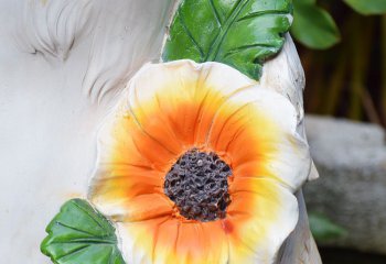 花朵雕塑-公園草坪創意玻璃鋼彩繪花朵雕塑