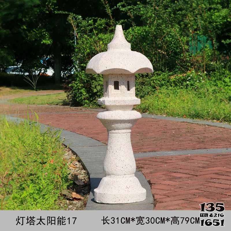 燈塔雕塑-太陽能擺件仿真落地?zé)粞b飾戶外公園草坪景觀燈高清圖片