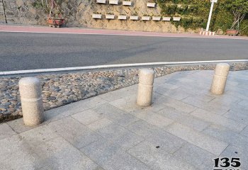 擋車路障石雕塑-景區廣場平臺道路路障石柱戶外公園景觀擋車路障石雕塑