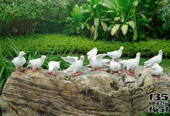 鴿子雕塑- 公園街道仿真動物園林景觀創(chuàng)意玻璃鋼鴿子雕塑