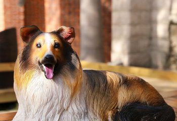 狗雕塑-室內創意玻璃鋼仿真動物景觀狗雕塑