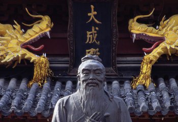 孔子雕塑-寺廟景點孔子圣像名人銅雕孔子雕塑