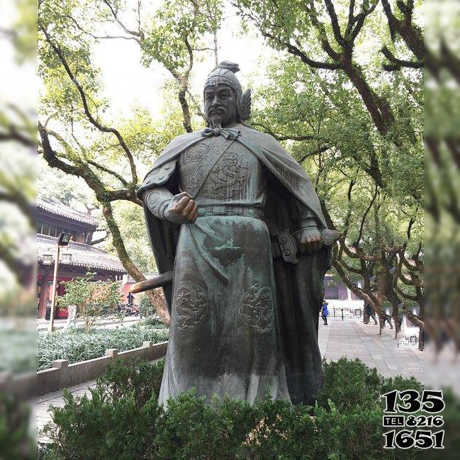 岳飛雕塑-園林景區抗金名將中國古代人物岳飛銅雕像