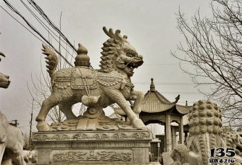 貔貅雕塑-石雕庭院廣場大型戶外動物景觀神獸貔貅雕塑