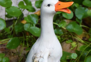 鴨子雕塑-花園玻璃仿真動物要做雕塑