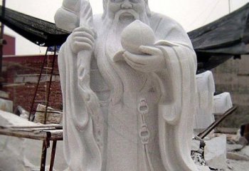 福祿壽雕塑-大理石石雕老壽星戶外廣場(chǎng)福祿壽雕塑