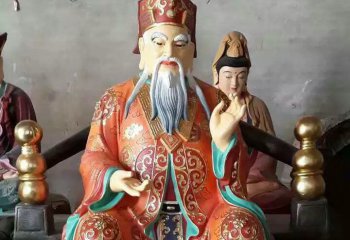 財(cái)神雕塑-偏財(cái)神大伯公玻璃鋼彩繪財(cái)神雕塑