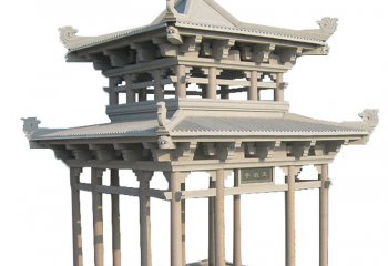 涼亭雕塑-仿古建大理石園林景觀多角涼亭雕塑