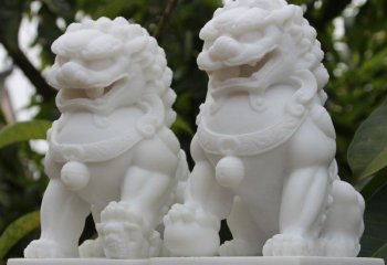 獅子雕塑-戶外廣場創(chuàng)意石雕漢白玉獅子雕塑