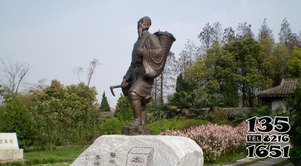 李時珍雕塑-醫院景區公園古代醫學家李時珍鍛造純銅雕塑高清圖片