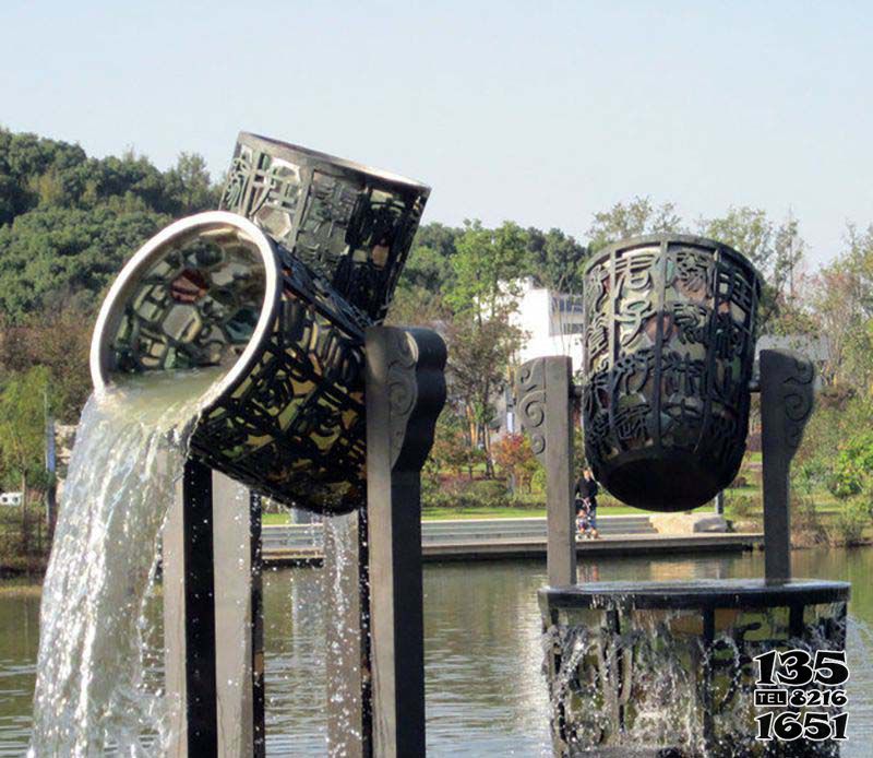 缸雕塑-公園水缸噴泉銅雕創意缸雕塑高清圖片