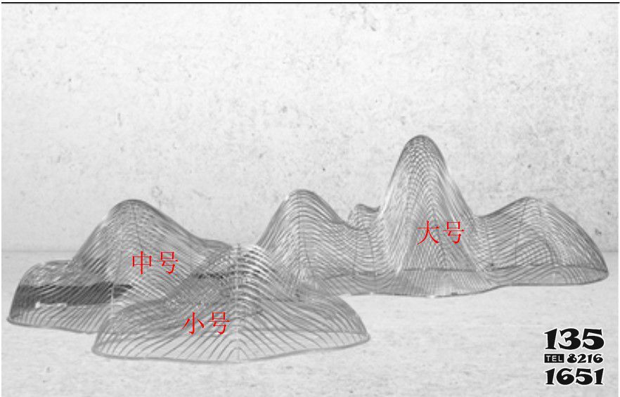 噴泉雕塑-售樓部門前噴泉鐵藝假山擺件不銹鋼雕塑高清圖片