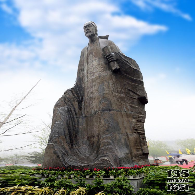 杜甫雕塑-大型景區(qū)景點歷史名人浮雕杜甫青石雕塑像高清圖片