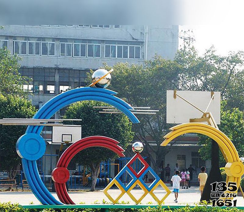 海浪浪花雕塑-城市街道擺放裝飾多色不銹鋼海浪浪花雕塑高清圖片