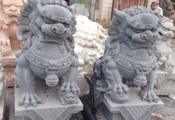 獅子雕塑-公園青石石雕獅子雕塑