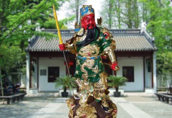 玻璃鋼彩繪關(guān)公-玻璃鋼彩繪關(guān)公武財(cái)神雕塑