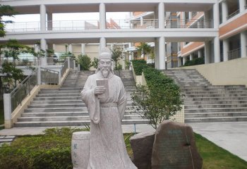 校園名人崔與之石雕-古代詩(shī)人崔與之石雕