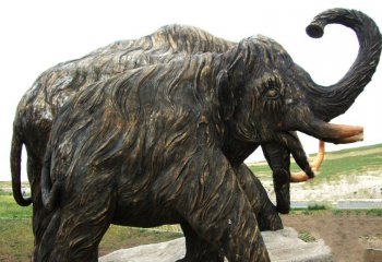 銅雕長毛象動物雕塑-公園銅雕長毛象