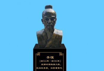 古代名人李悝胸像銅雕-古代名人銅雕 李悝銅雕