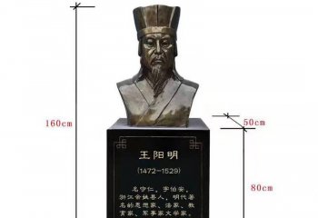 古代名人教育家王陽(yáng)明胸像銅雕-古代名人銅雕 王陽(yáng)明胸像銅雕